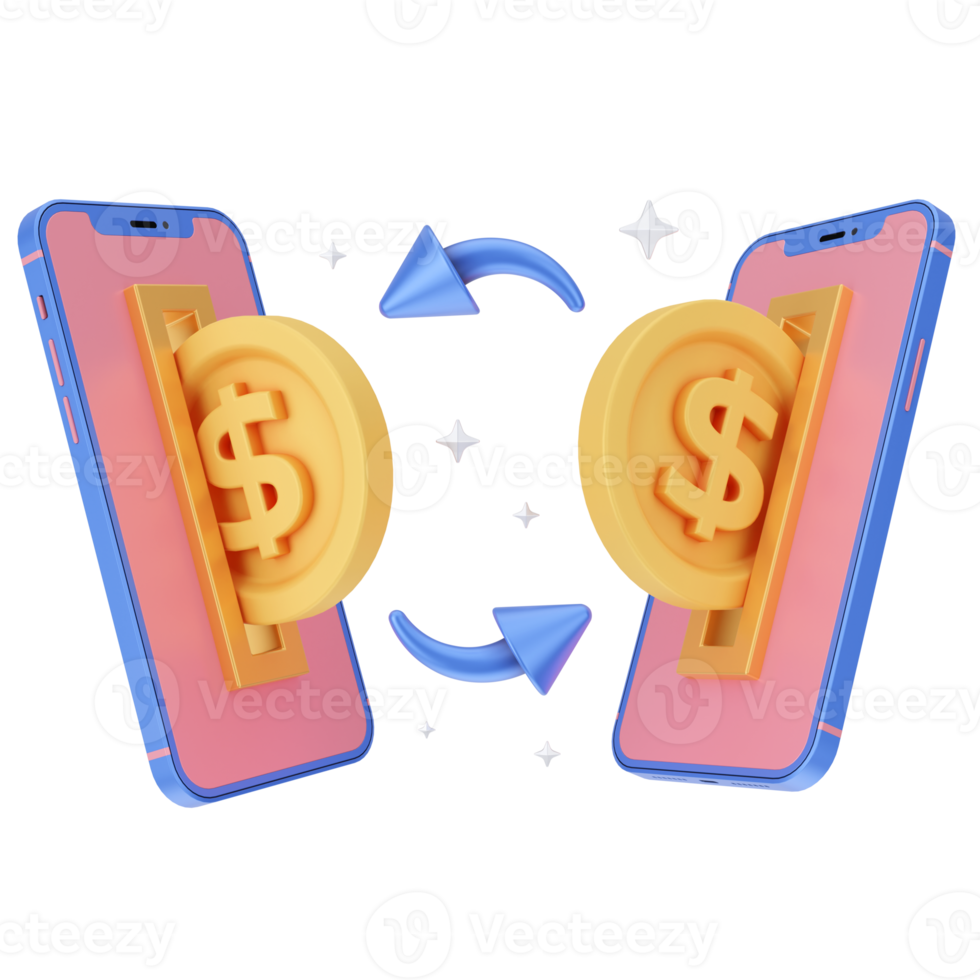 Finance And Money 3D Illustration. 3D rendering png