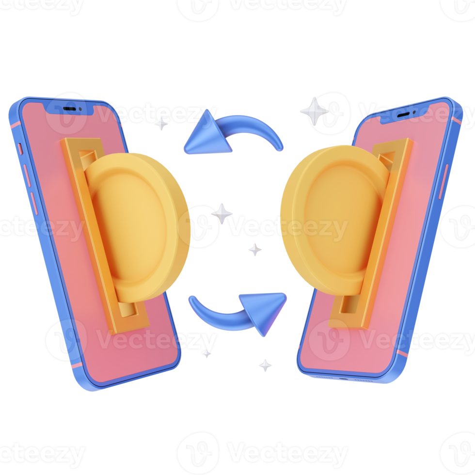 Finance And Money 3D Illustration. 3D rendering png