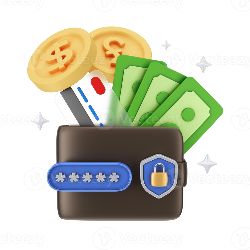 finance et argent illustration 3d. rendu 3d png