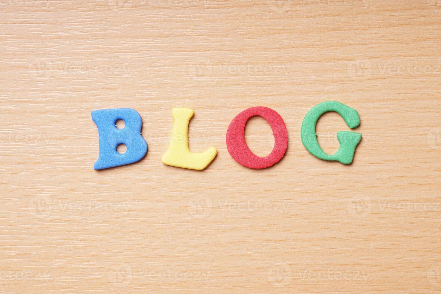 blog in foam rubber letters photo