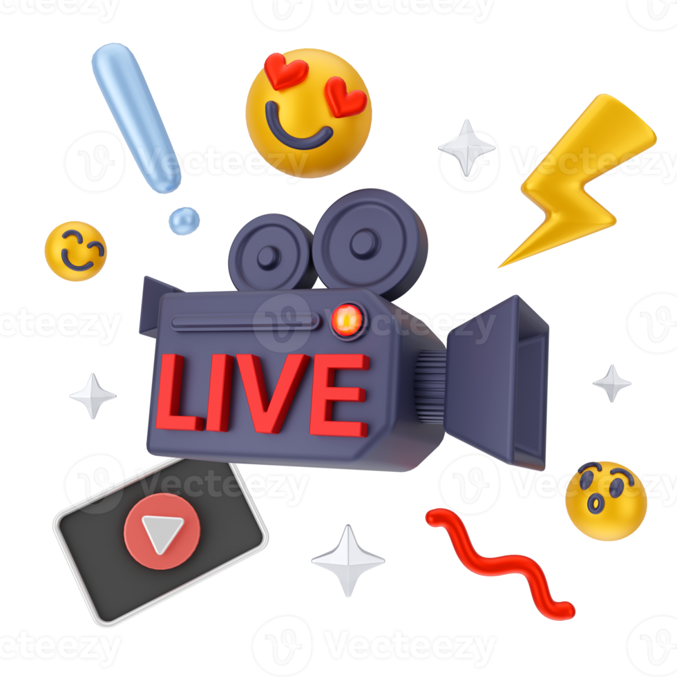Social Media And Digital Marketing 3D Illustration png