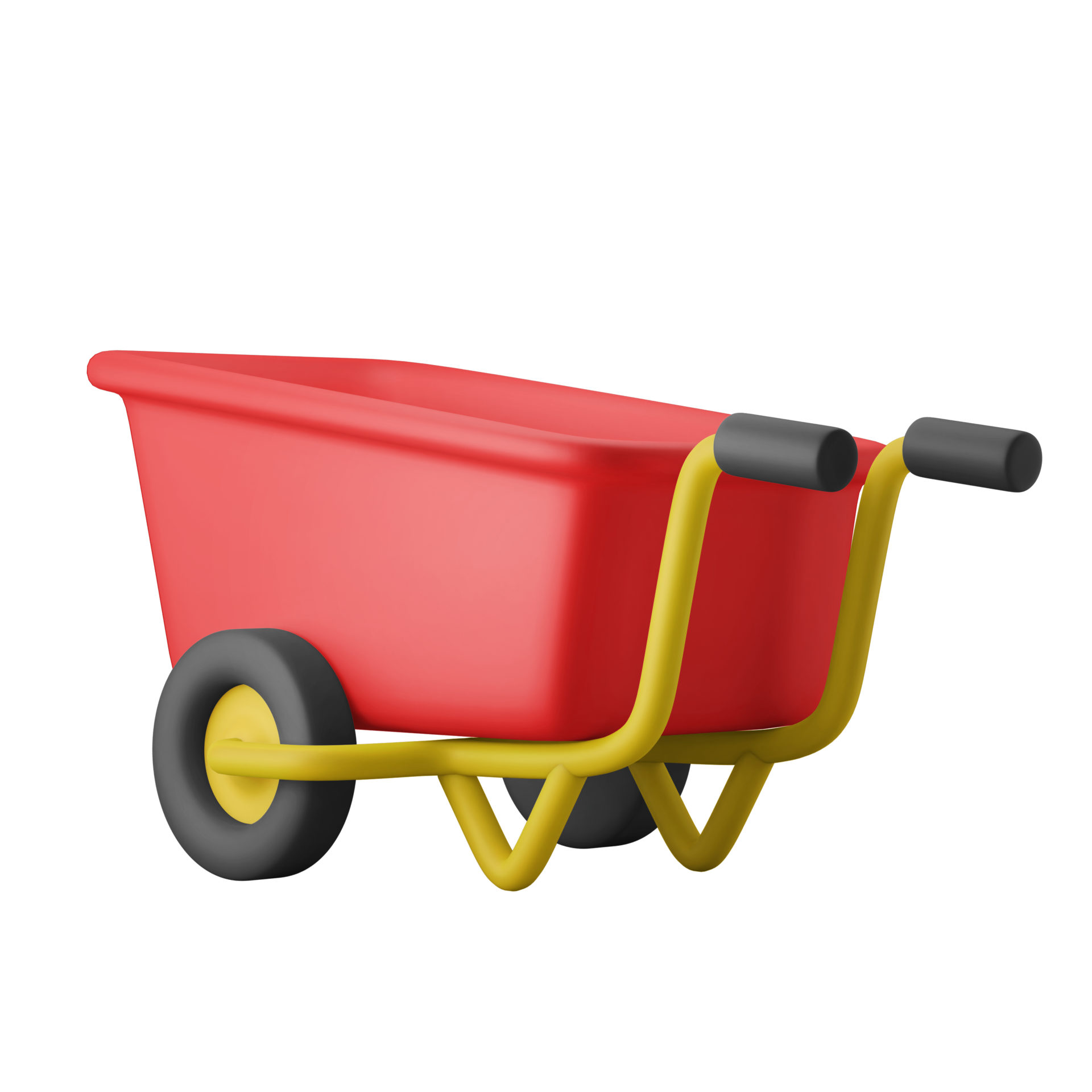 gardening wheel cart carriage 3d illustration icon 11019783 PNG