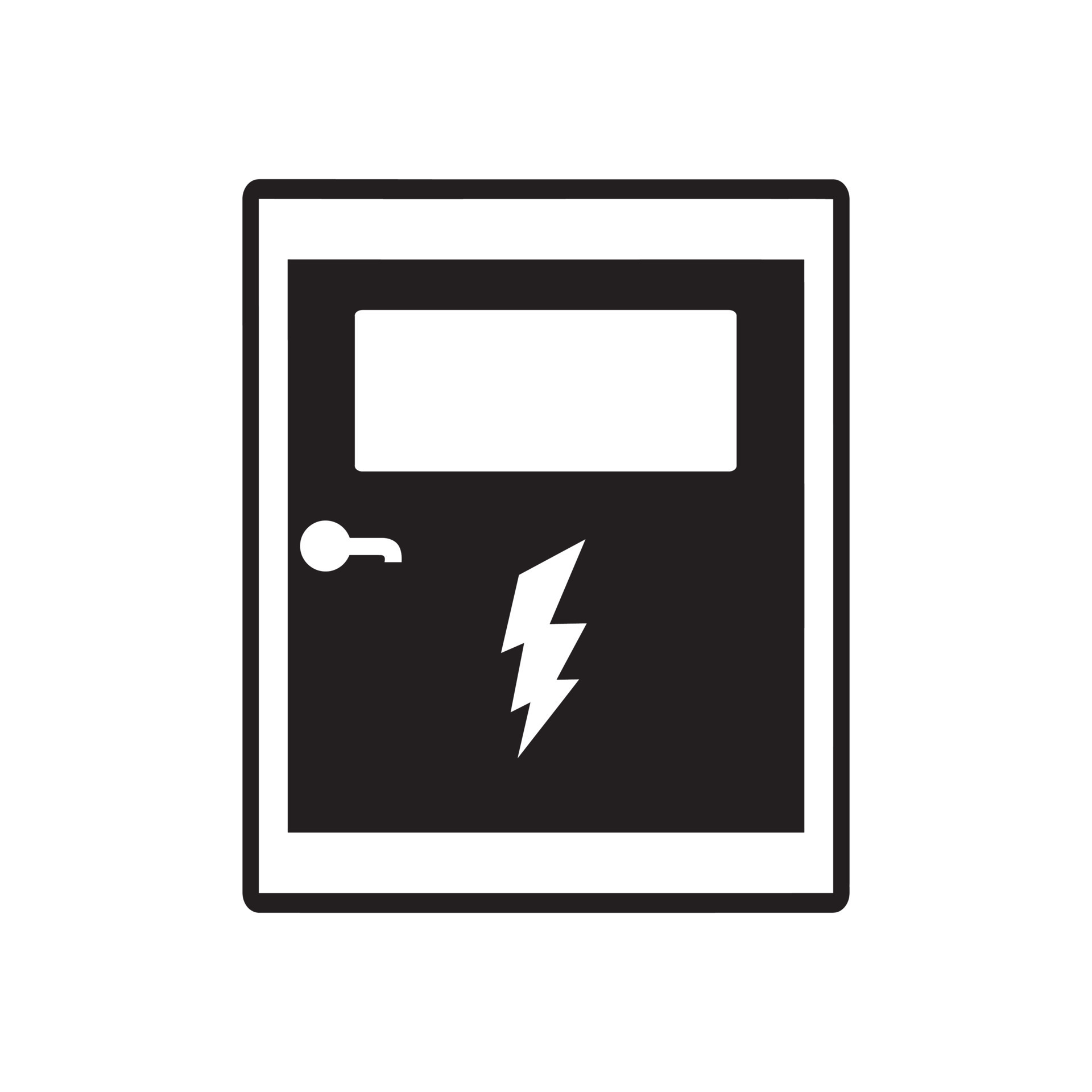 Electric panel box icon. Electric board icon. Vector illustration