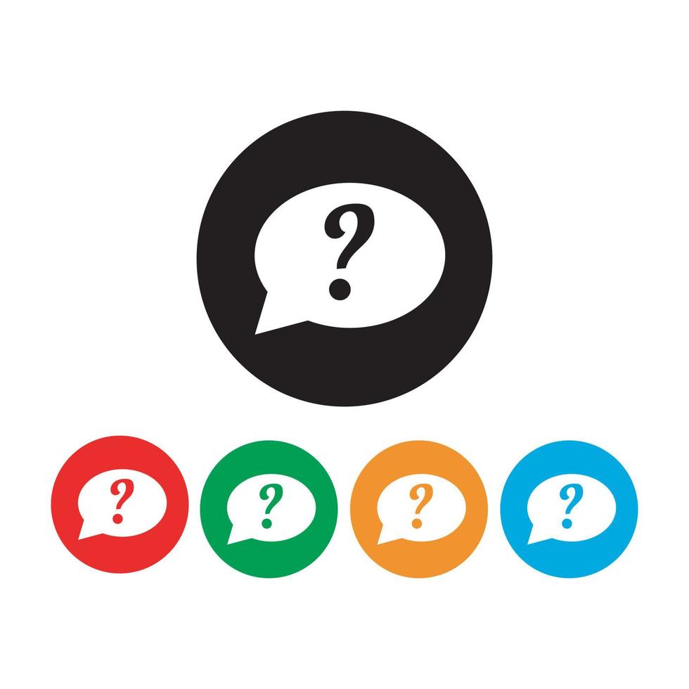 Question vector icon. FAQ sign. Help speech bubble symbol