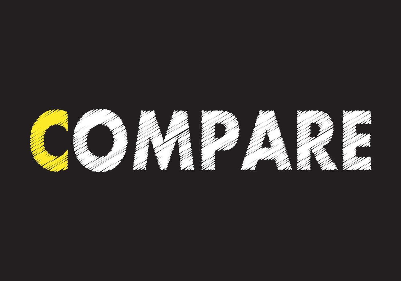 compare la escritura en la pizarra negra. vector