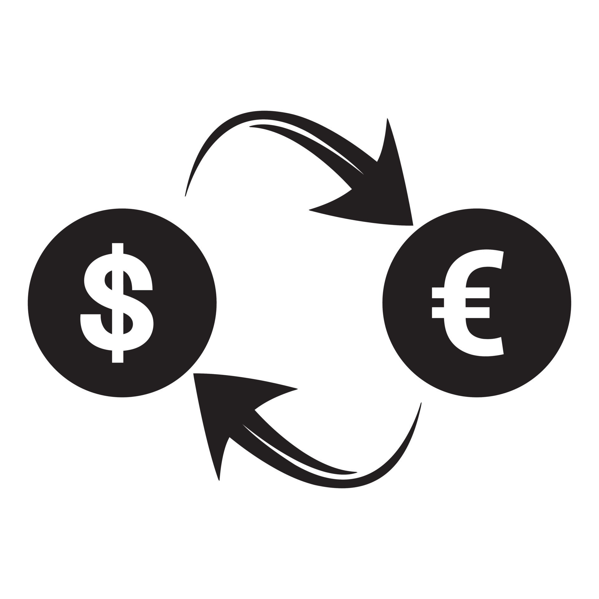 Dollar To Euro Convert Currency Exchange Sign Image Money Dollar Euro 