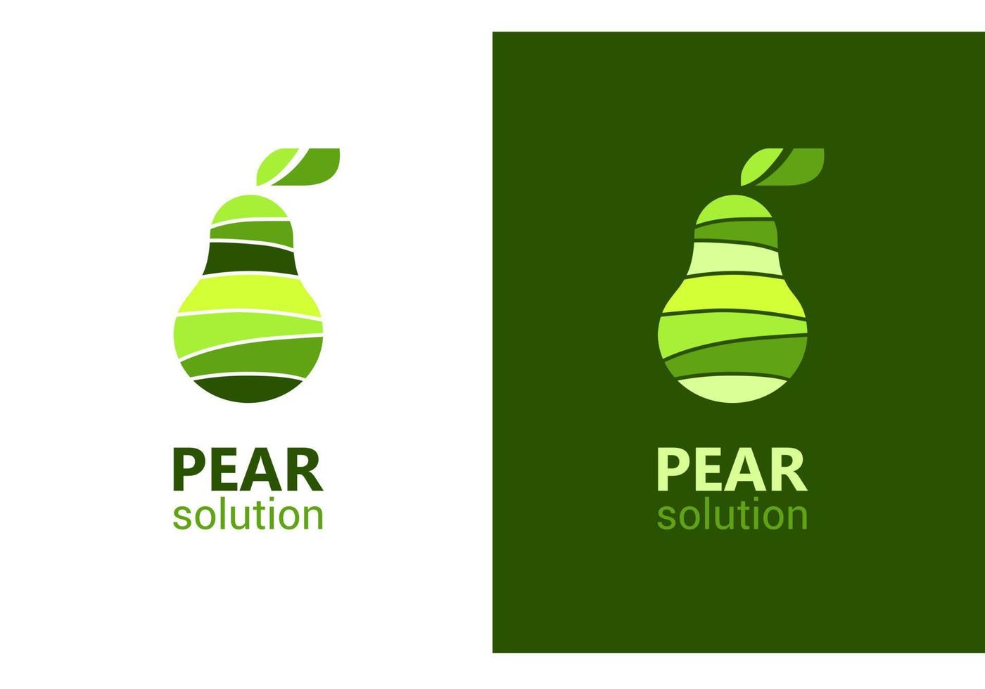 Logo in the form of an abstract pear, for a modern company vector