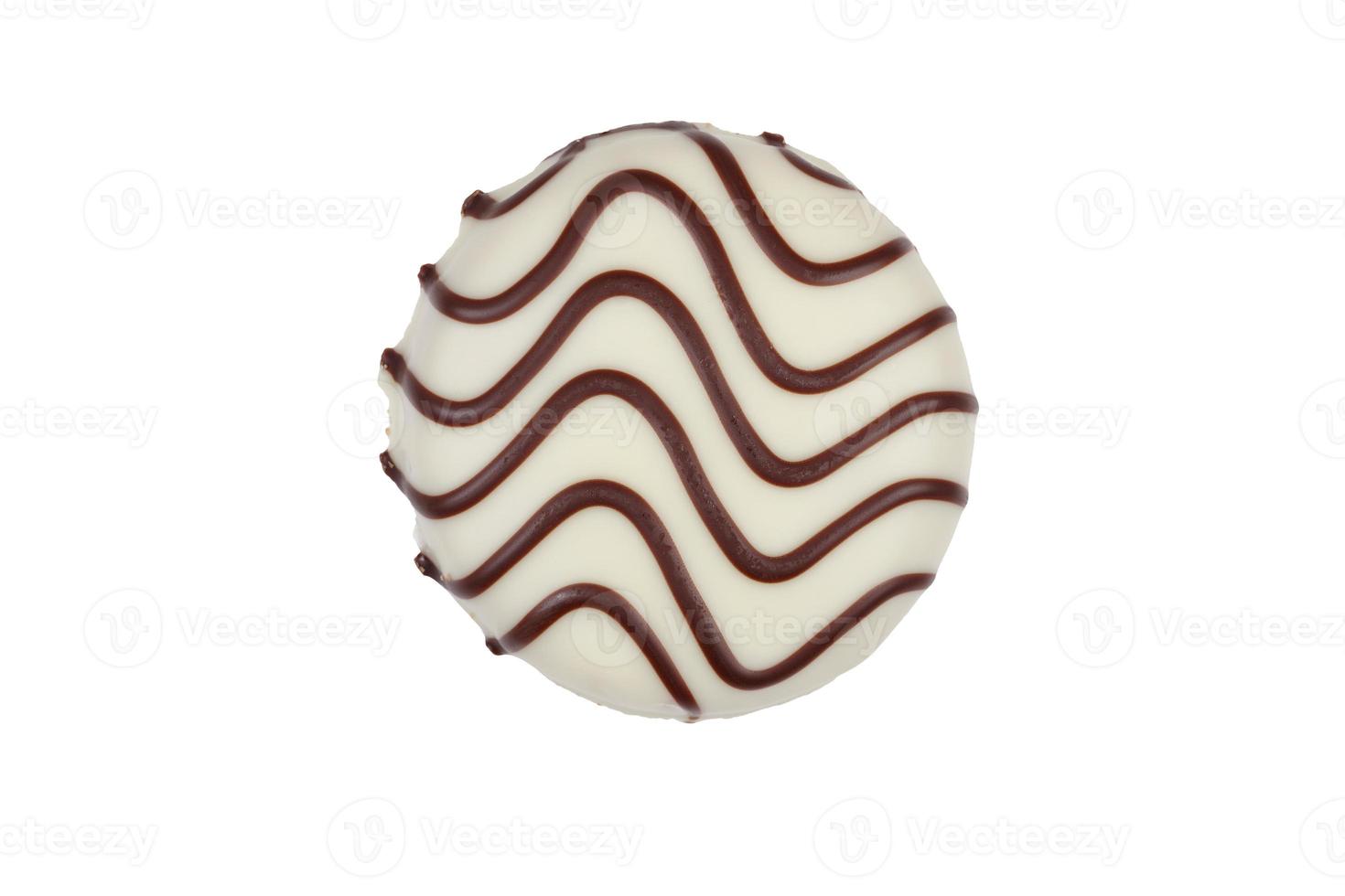 galleta con cobertura de chocolate blanco foto