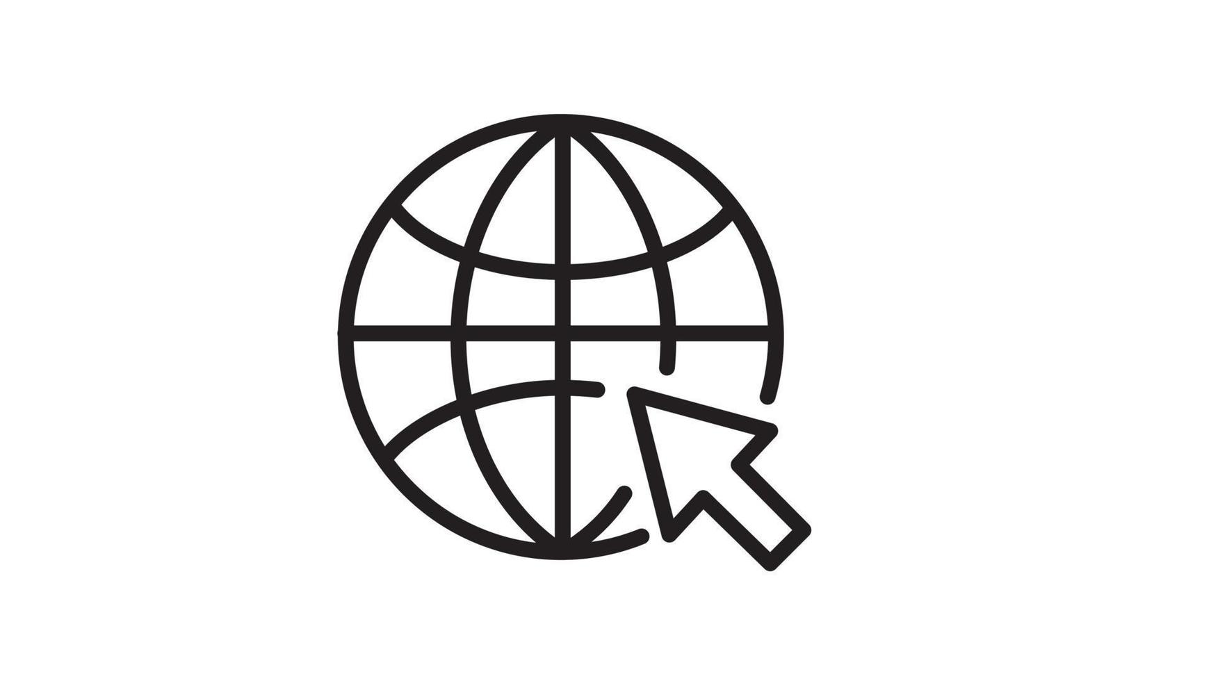 Globe internet icon vector illustration logo template isolated on white background