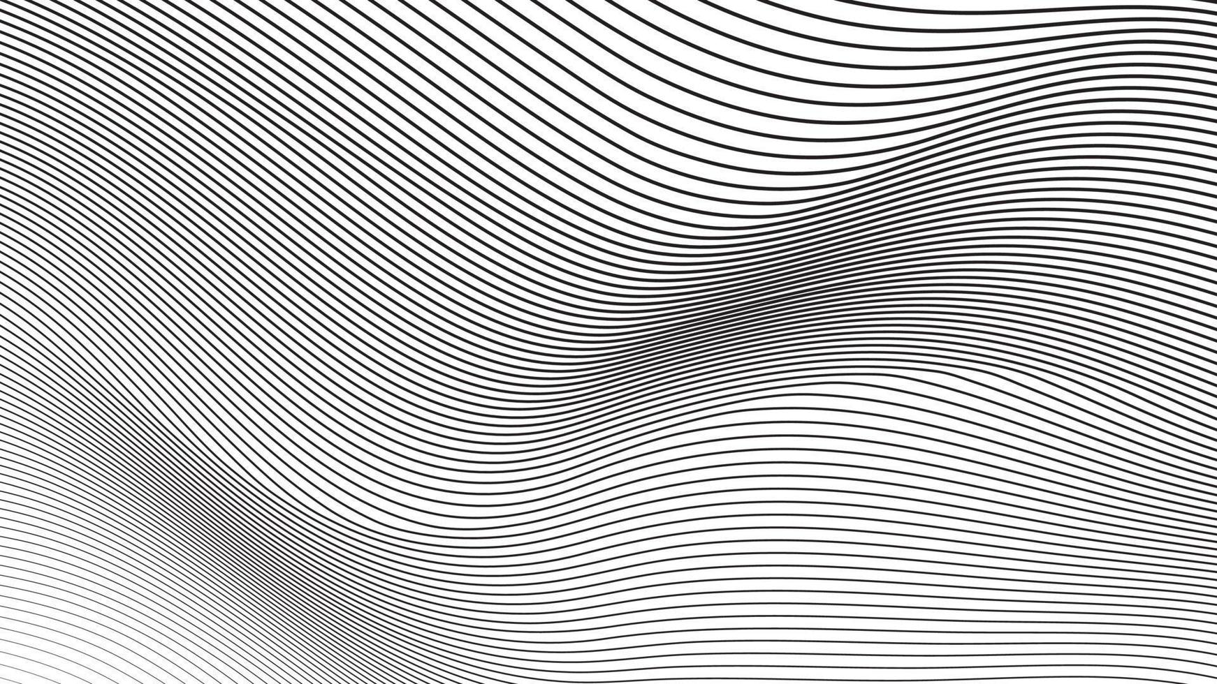 fondo de vector rayado diagonal deformado abstracto. vector curvo retorcido inclinado, textura de líneas onduladas.