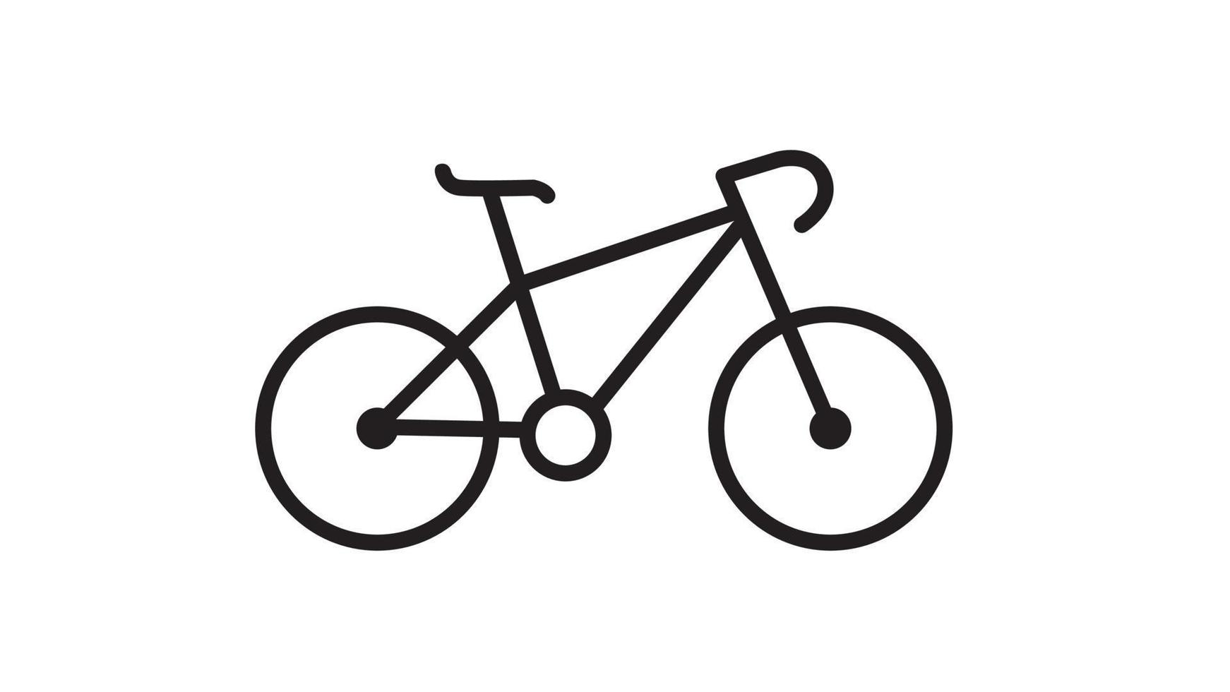 simple bike icon vector logo template on white background