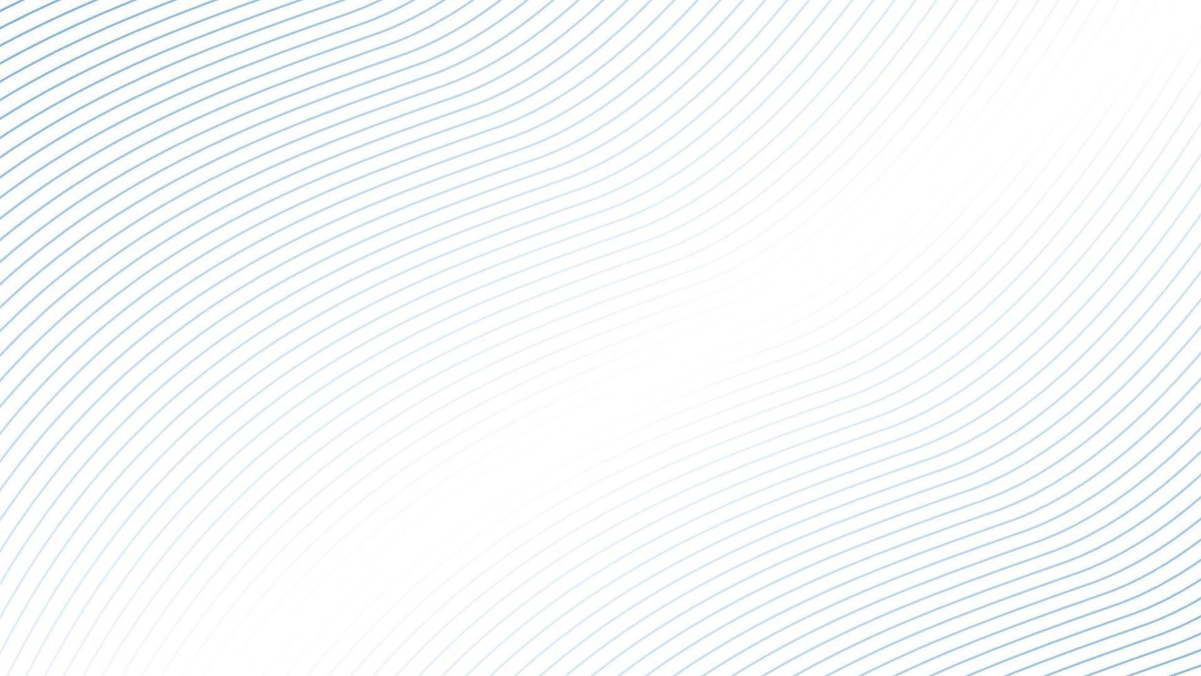 Abstract wave blue lines pattern on white vector background with space for your text