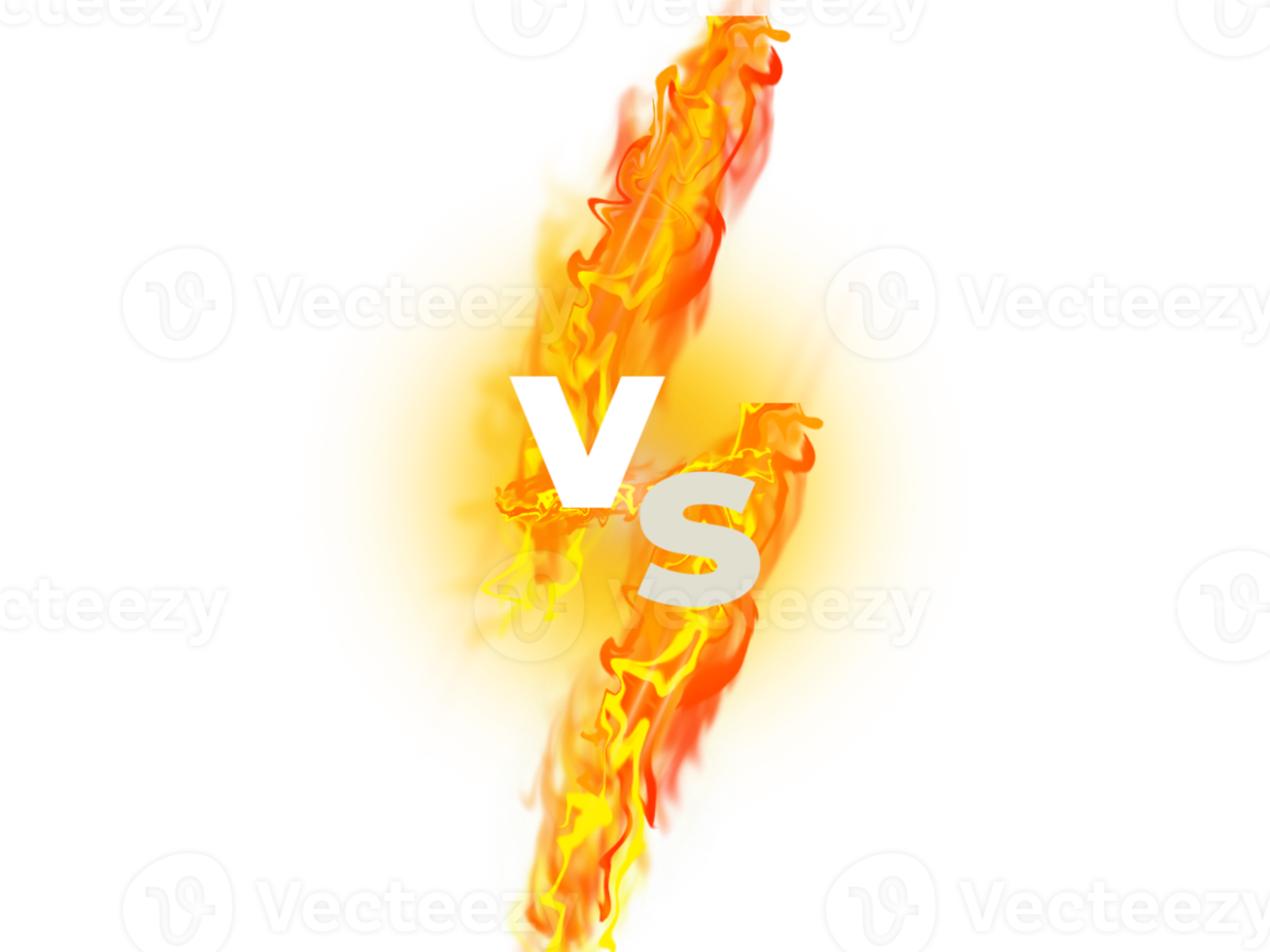 Versus illustration with fire sparks or smoke. Fire explosions and letters VS Versus Background png