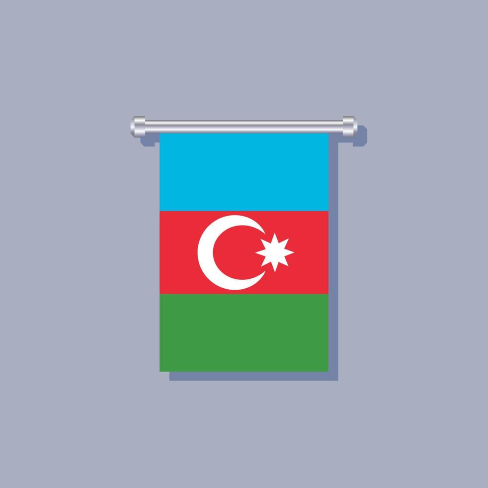 Illustration of Azerbaijan flag Template vector