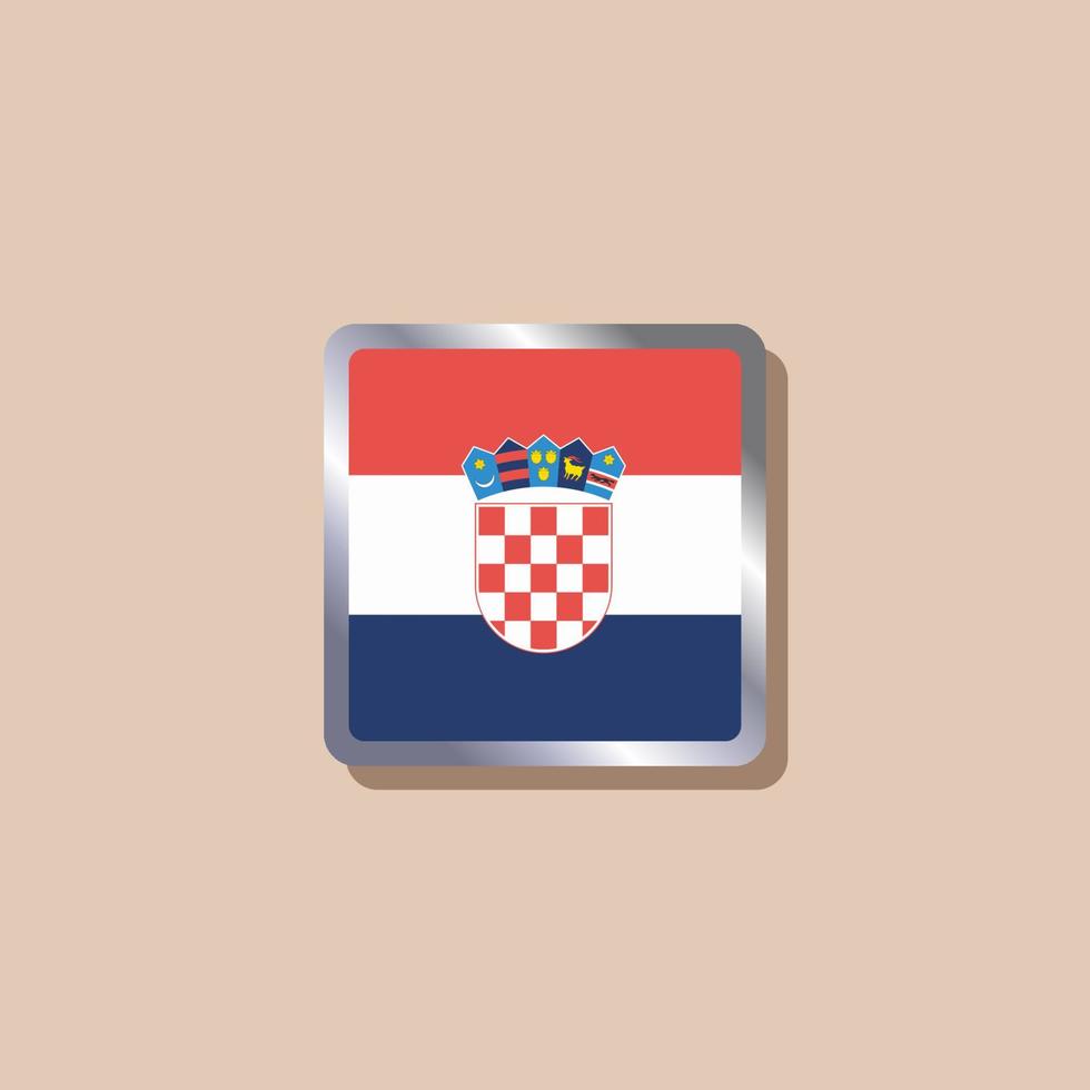 Illustration of Croatia flag Template vector