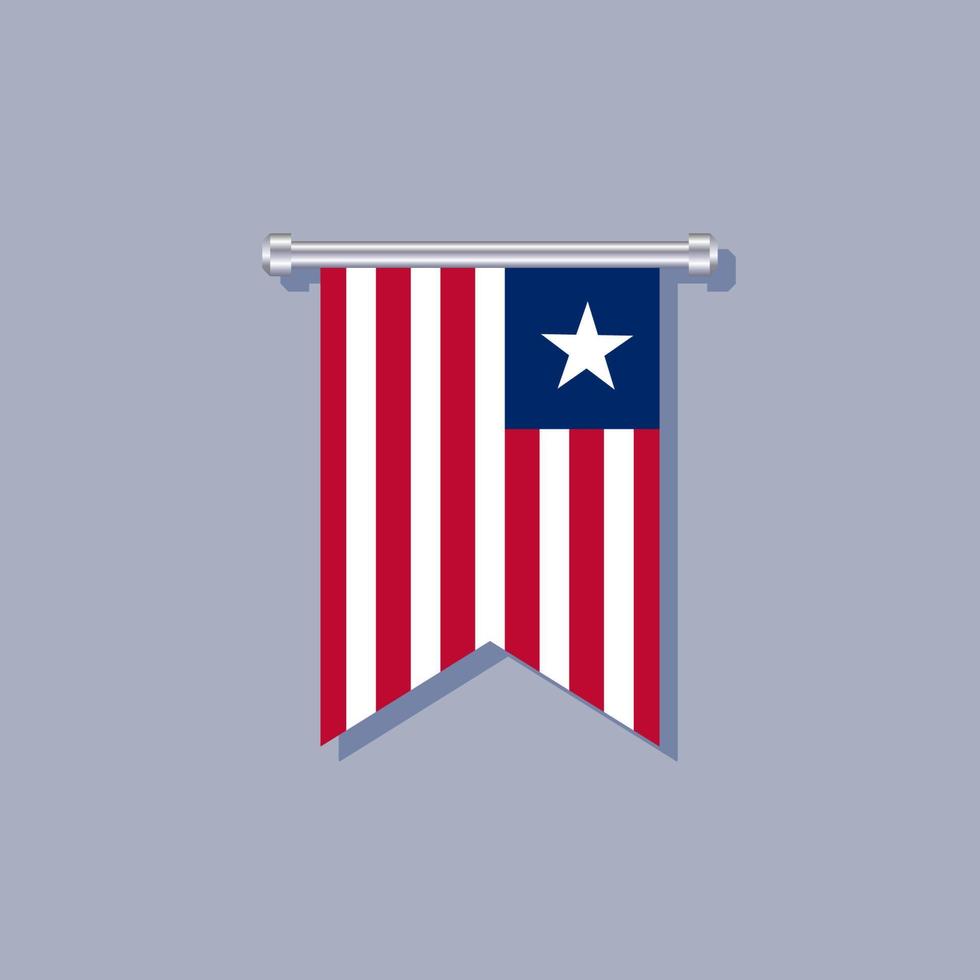 ilustración de la plantilla de la bandera de liberia vector