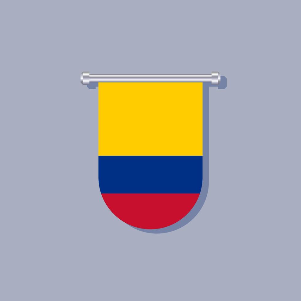 ilustración de la plantilla de la bandera de colombia vector
