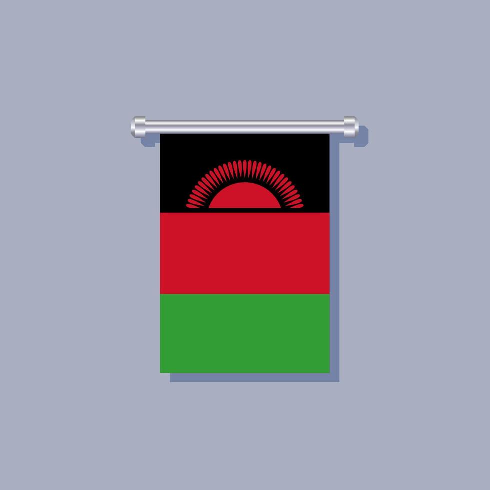 Illustration of Malawi flag Template vector