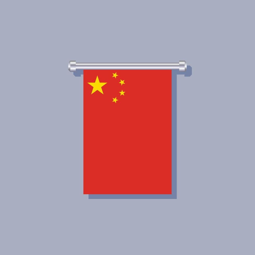 ilustración de plantilla de bandera de china vector