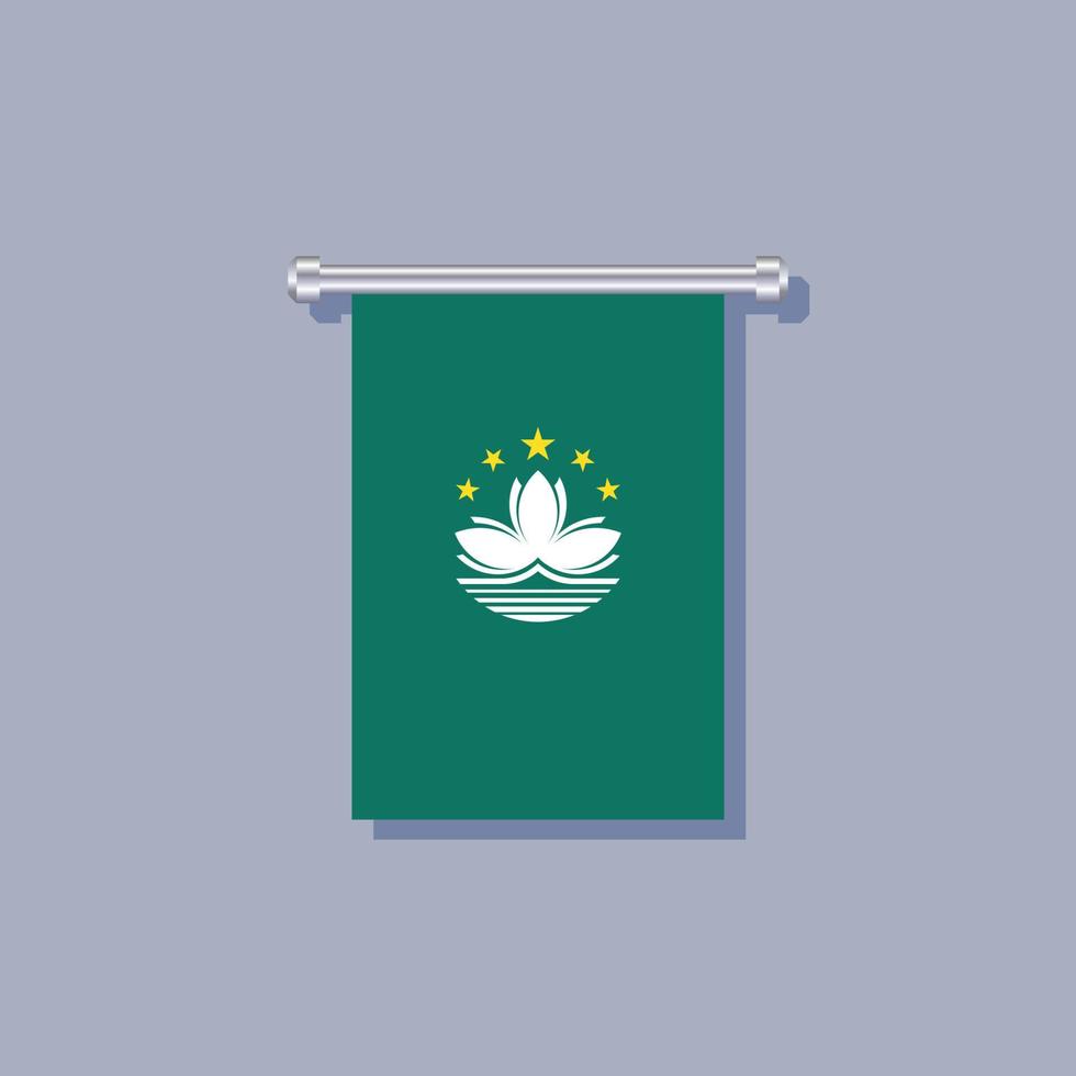 ilustración de la plantilla de la bandera de macao vector