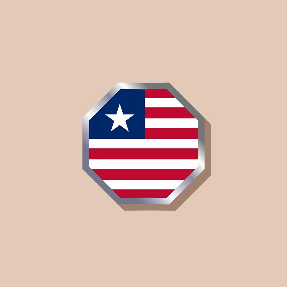 ilustración de la plantilla de la bandera de liberia vector