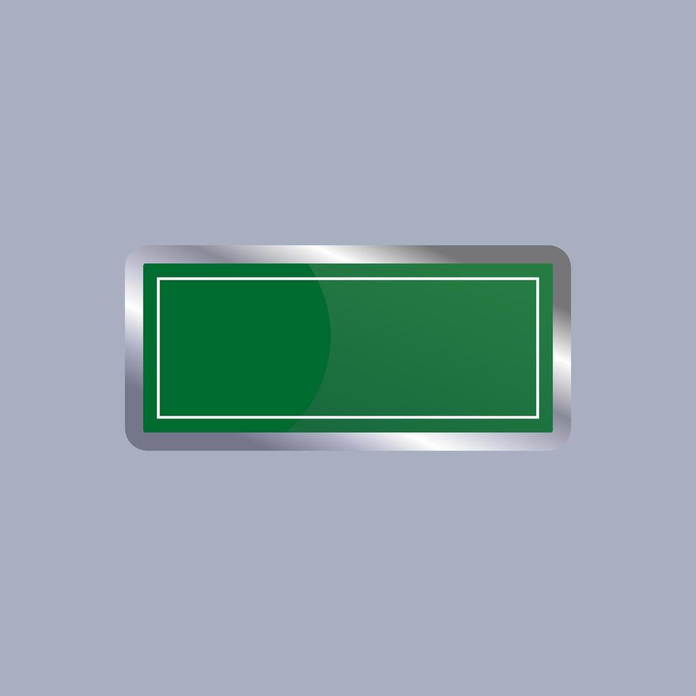 Blank green traffic road sign vector