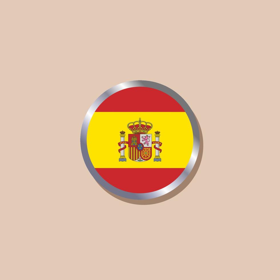 Illustration of Spain flag Template vector