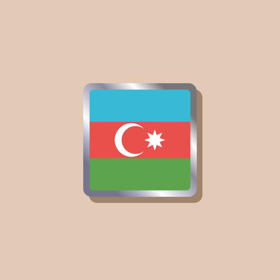 Illustration of Azerbaijan flag Template vector