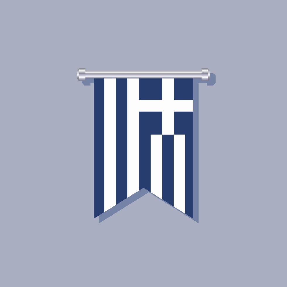 ilustración de la plantilla de la bandera de grecia vector