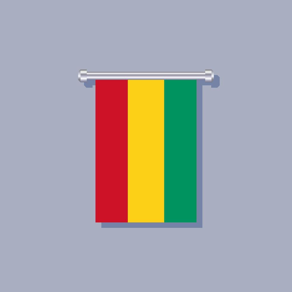 Illustration of Guinea flag Template vector