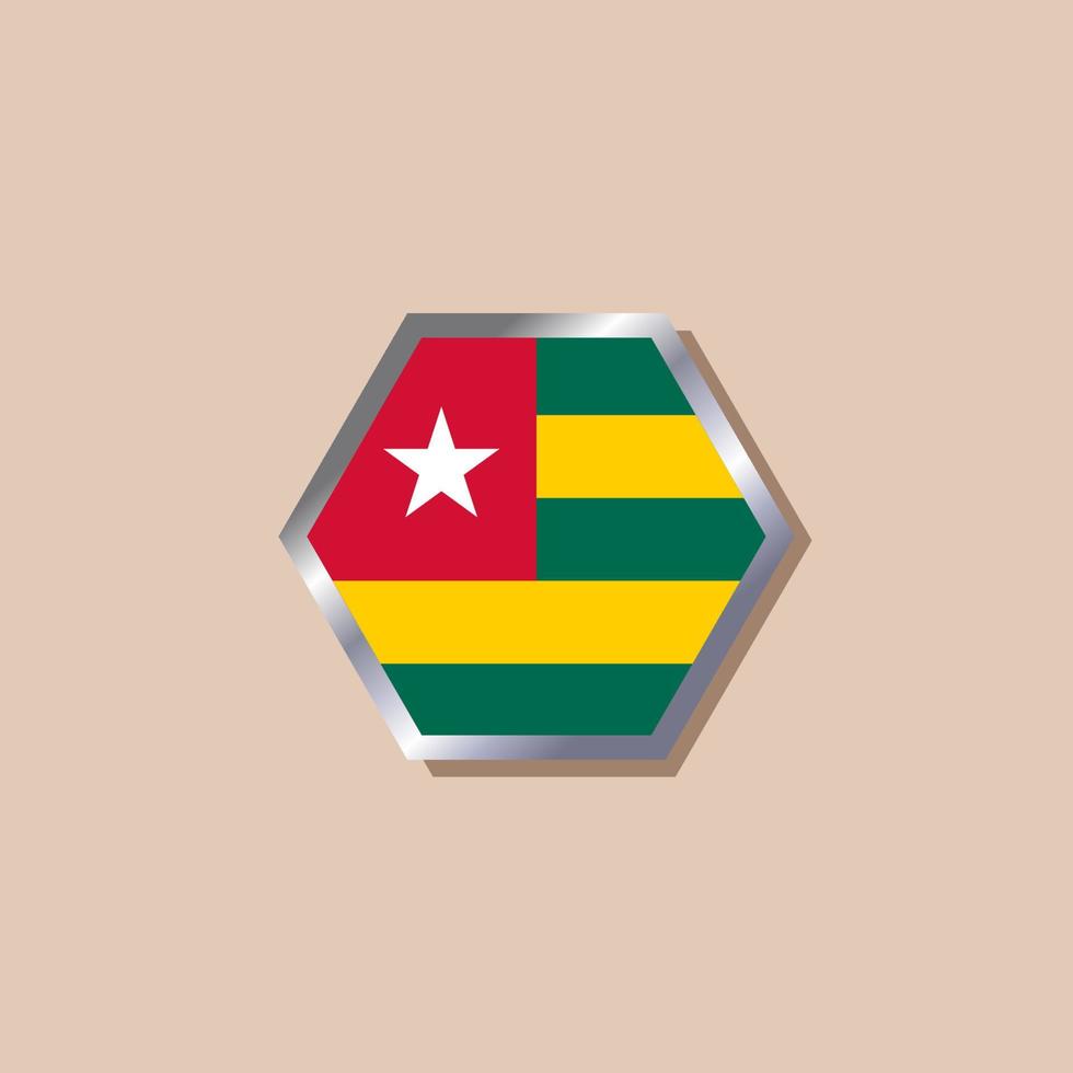 Illustration of Togo flag Template vector
