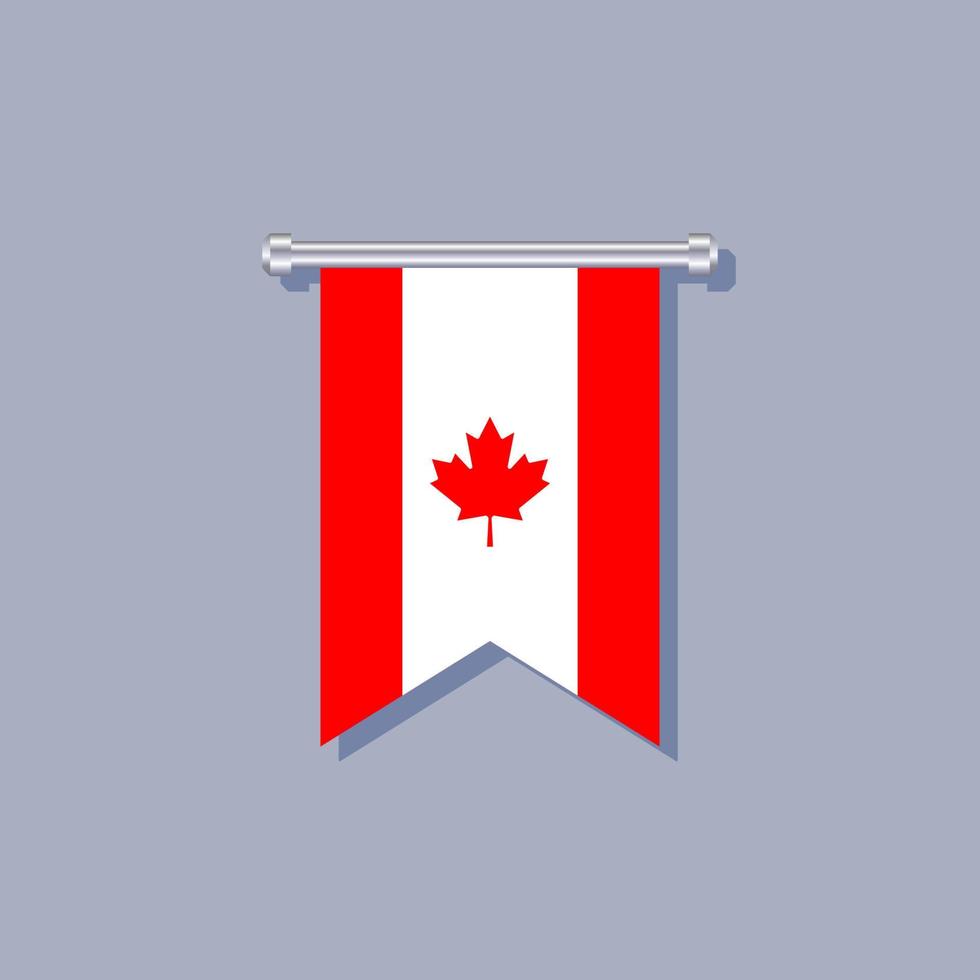 ilustración de la plantilla de la bandera de canadá vector