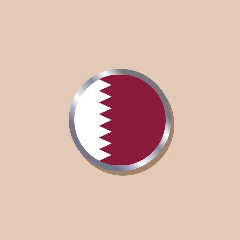 Illustration of Qatar flag Template vector