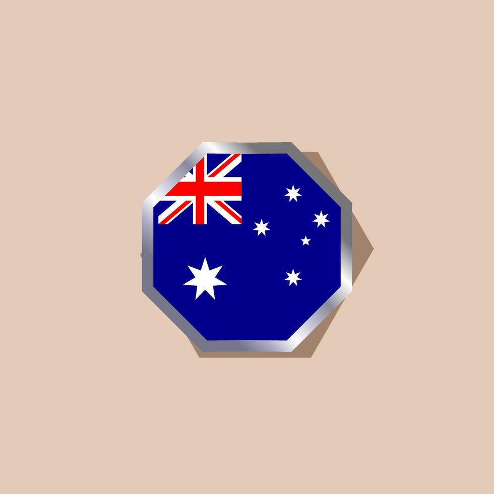 ilustración de la plantilla de la bandera de australia vector