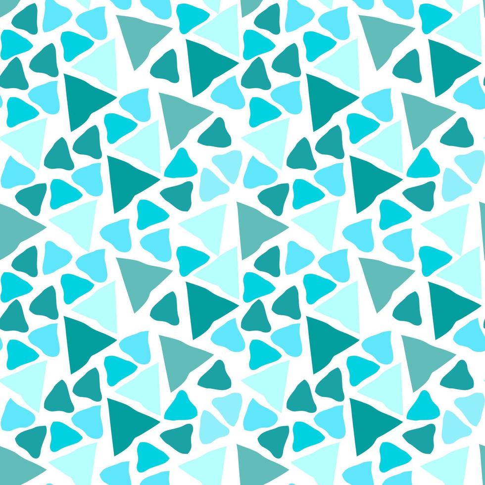 seamless pattern mosaic of triangular elements on a white background vector