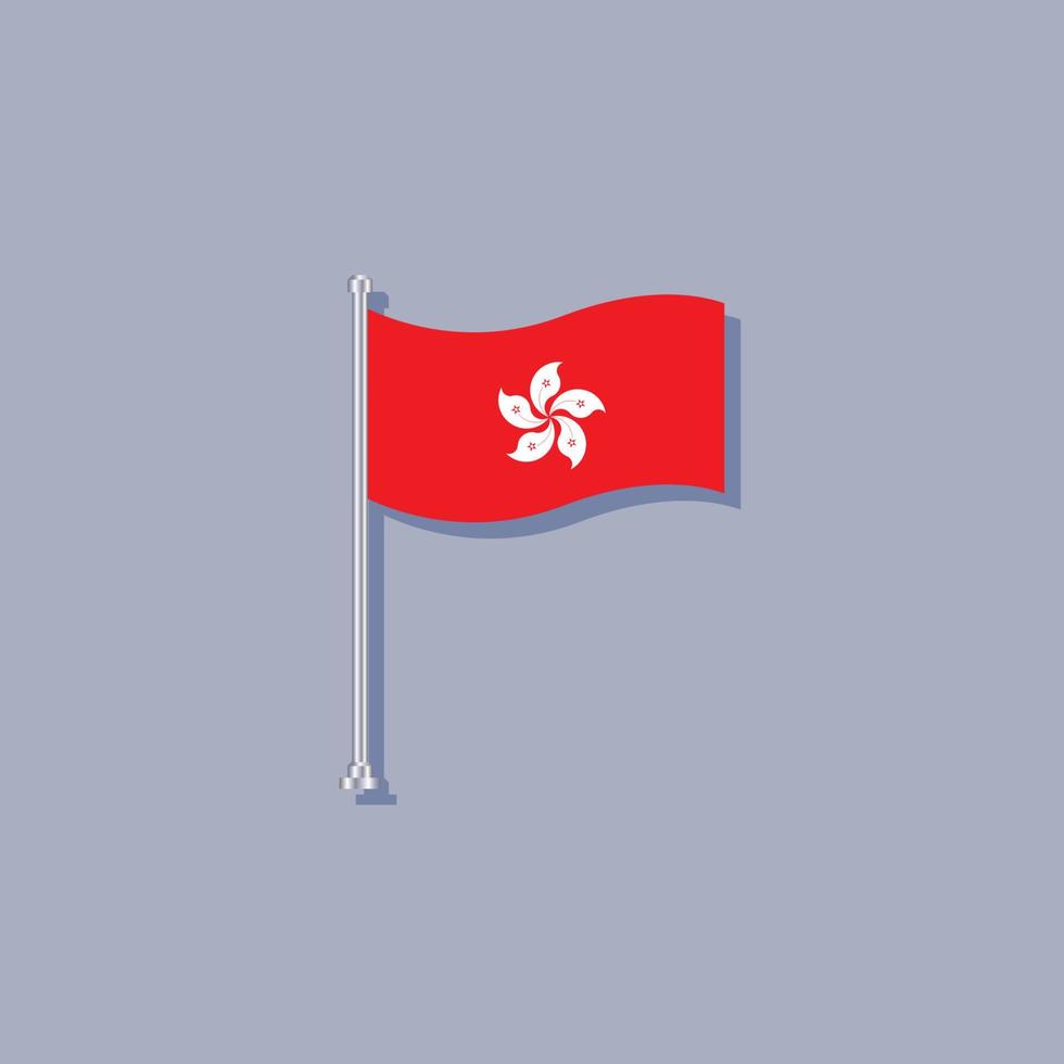 ilustración de la plantilla de la bandera de hong kong vector