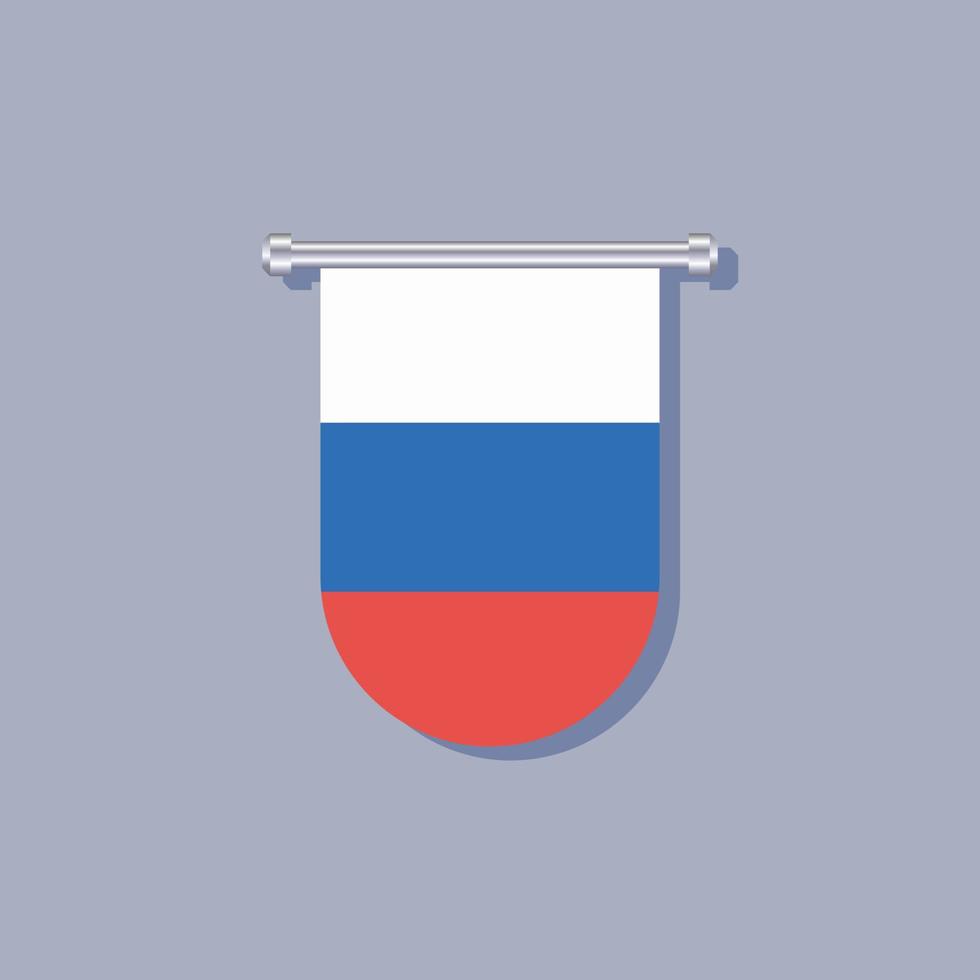 ilustración de la plantilla de la bandera de rusia vector