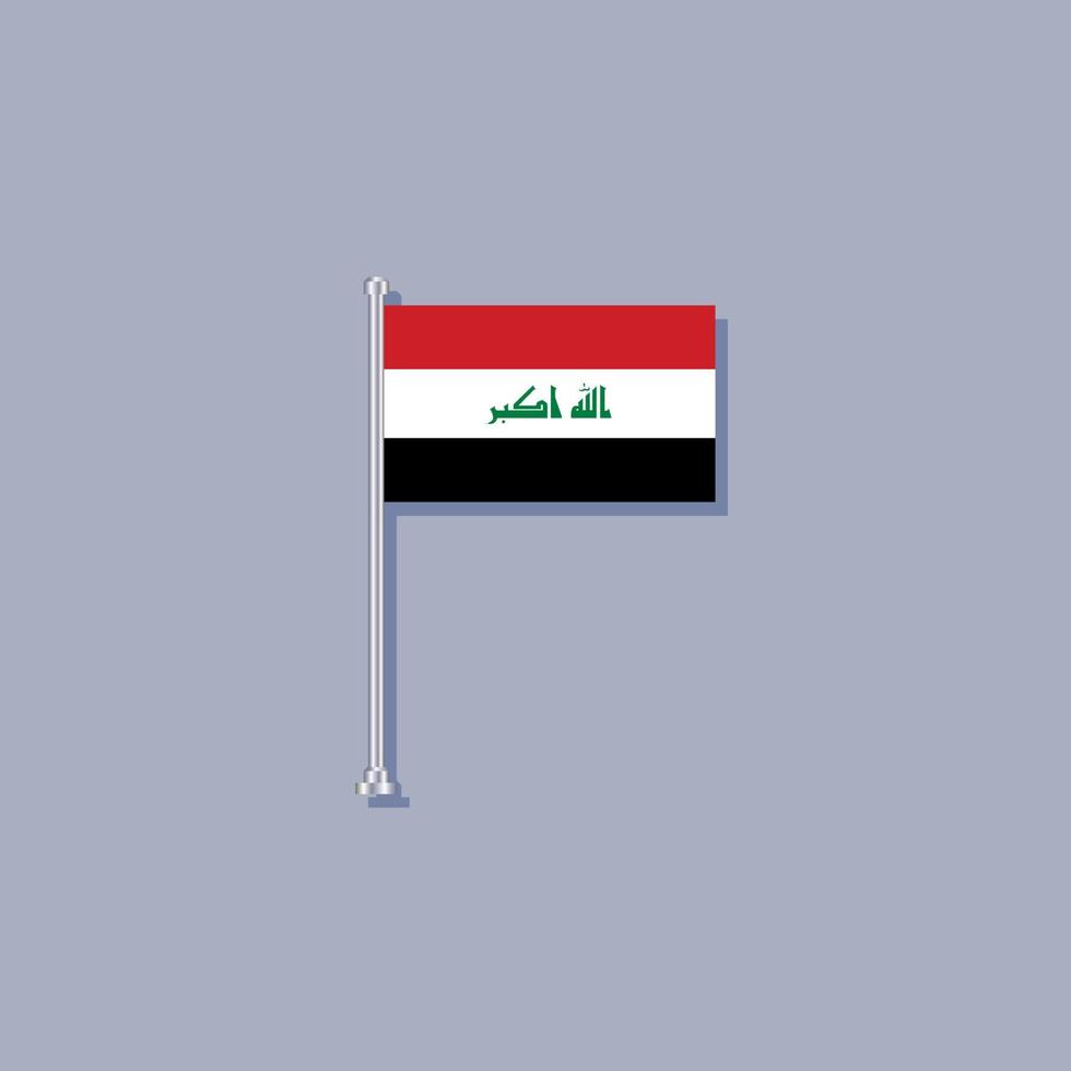 ilustración de la plantilla de la bandera de irak vector