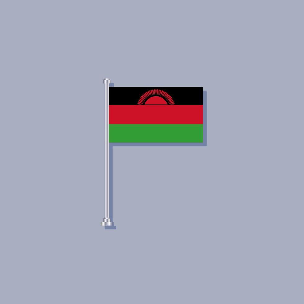 Illustration of Malawi flag Template vector