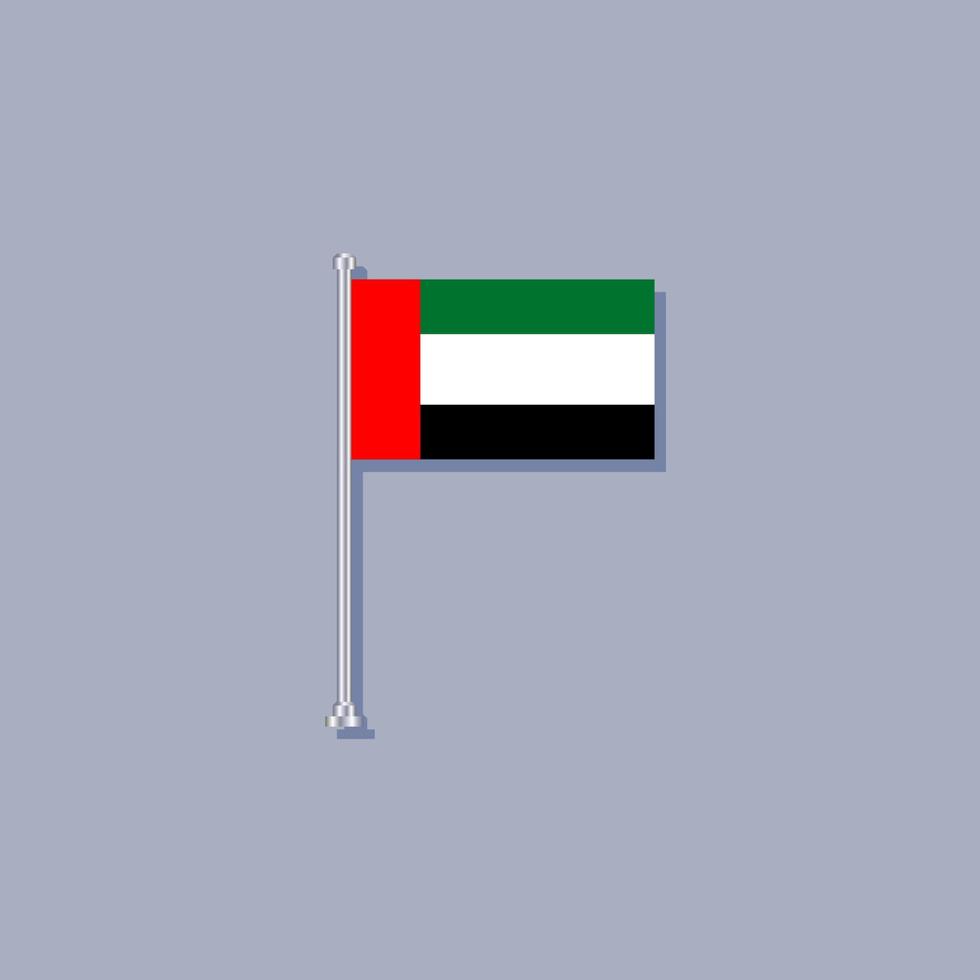 ilustración de la plantilla de la bandera de los emiratos árabes vector