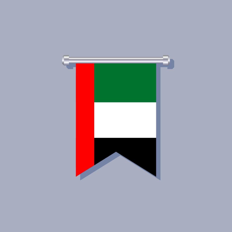 Illustration of Arab Emirates flag Template vector