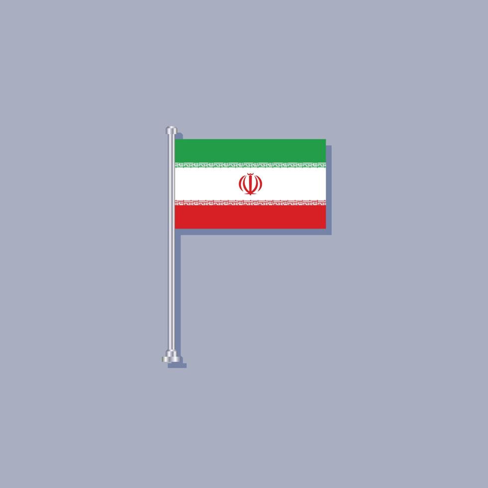 ilustración de la plantilla de la bandera de irán vector