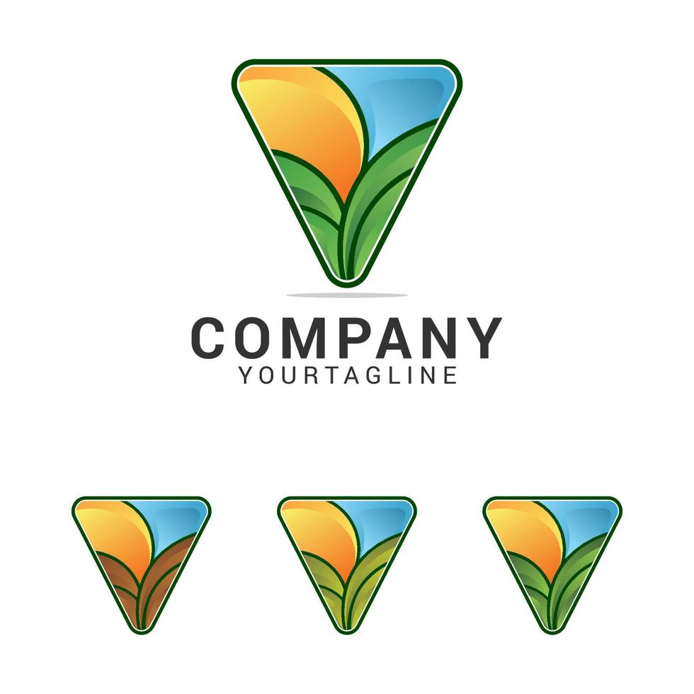 Modern Nature Logo Design Template vector