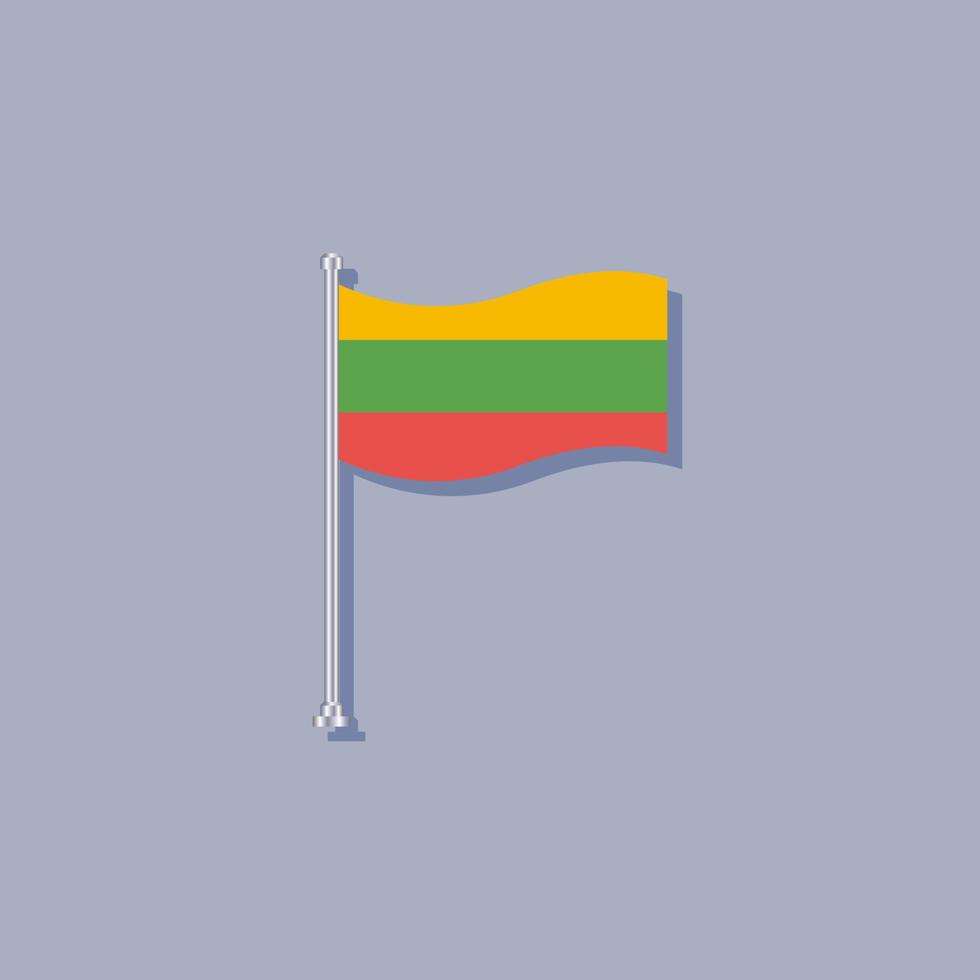 Illustration of Lithuania flag Template vector