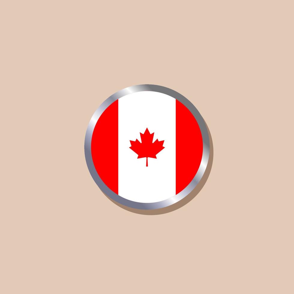 Illustration of Canada flag Template vector