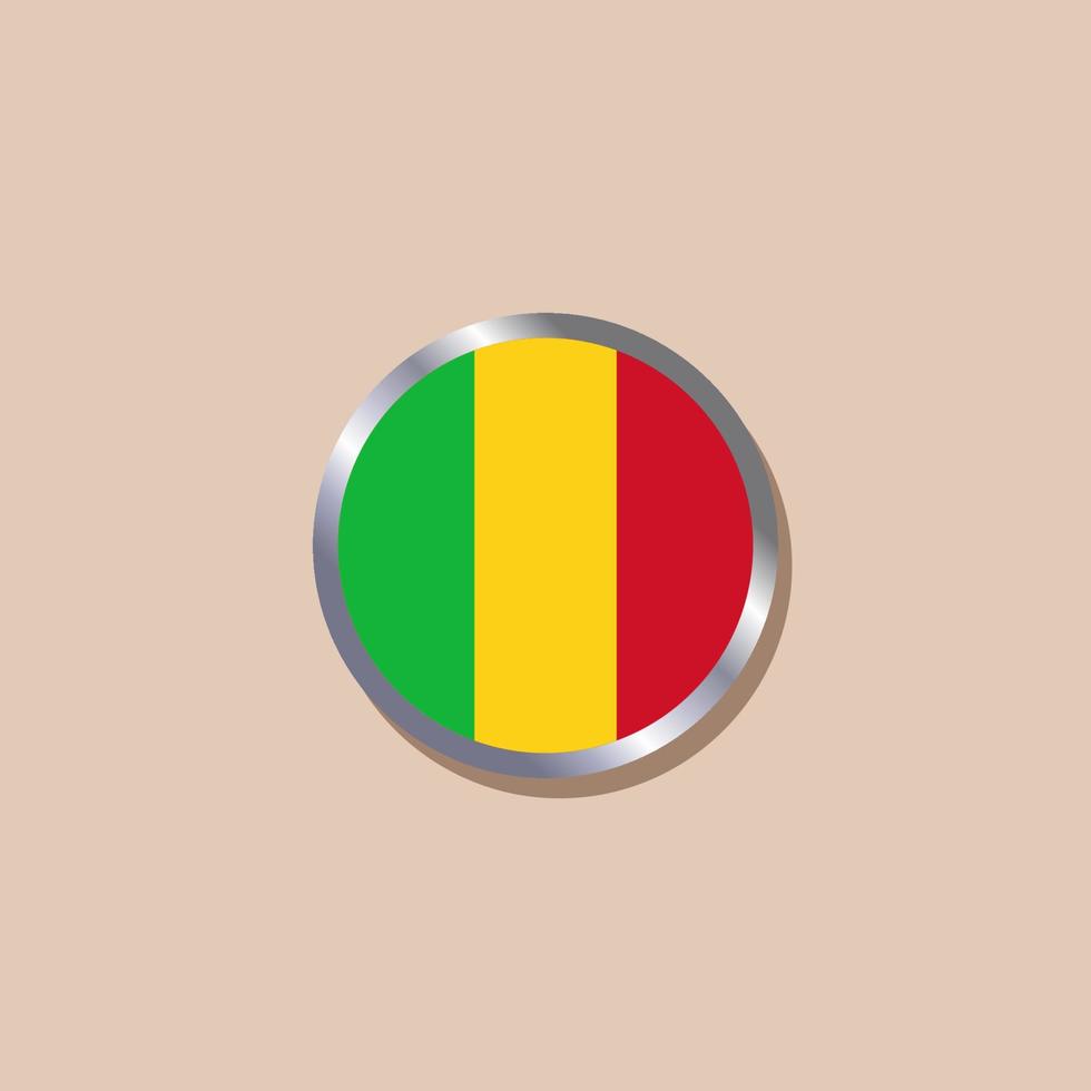 ilustración de la plantilla de la bandera de mali vector