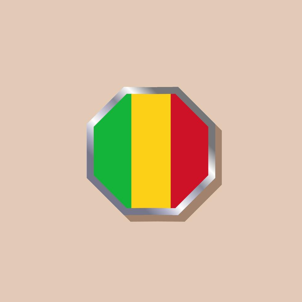 ilustración de la plantilla de la bandera de mali vector