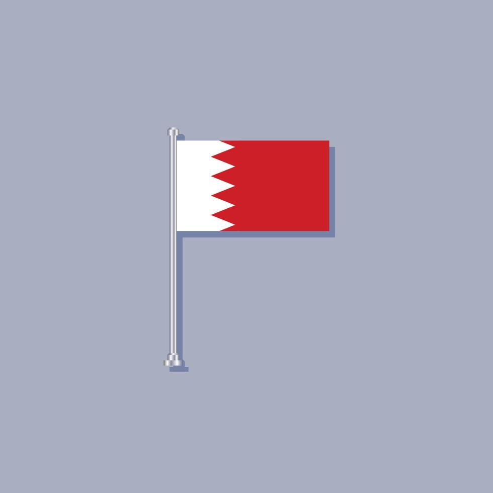 Illustration of Bahrain flag Template vector