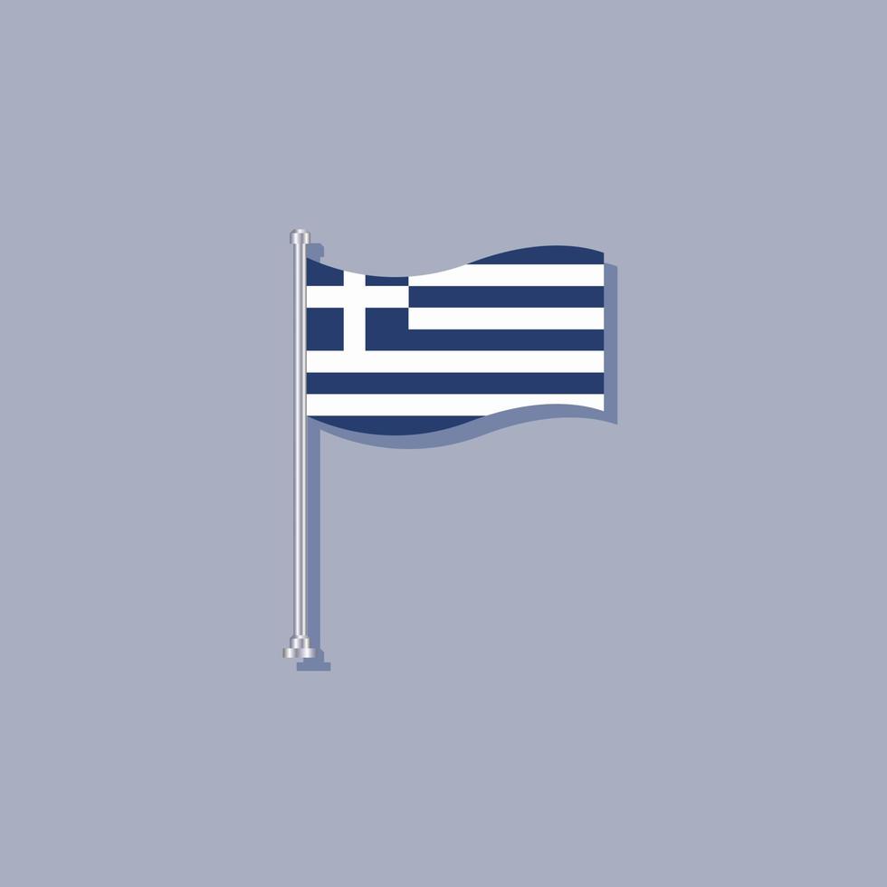 Illustration of Greece flag Template vector