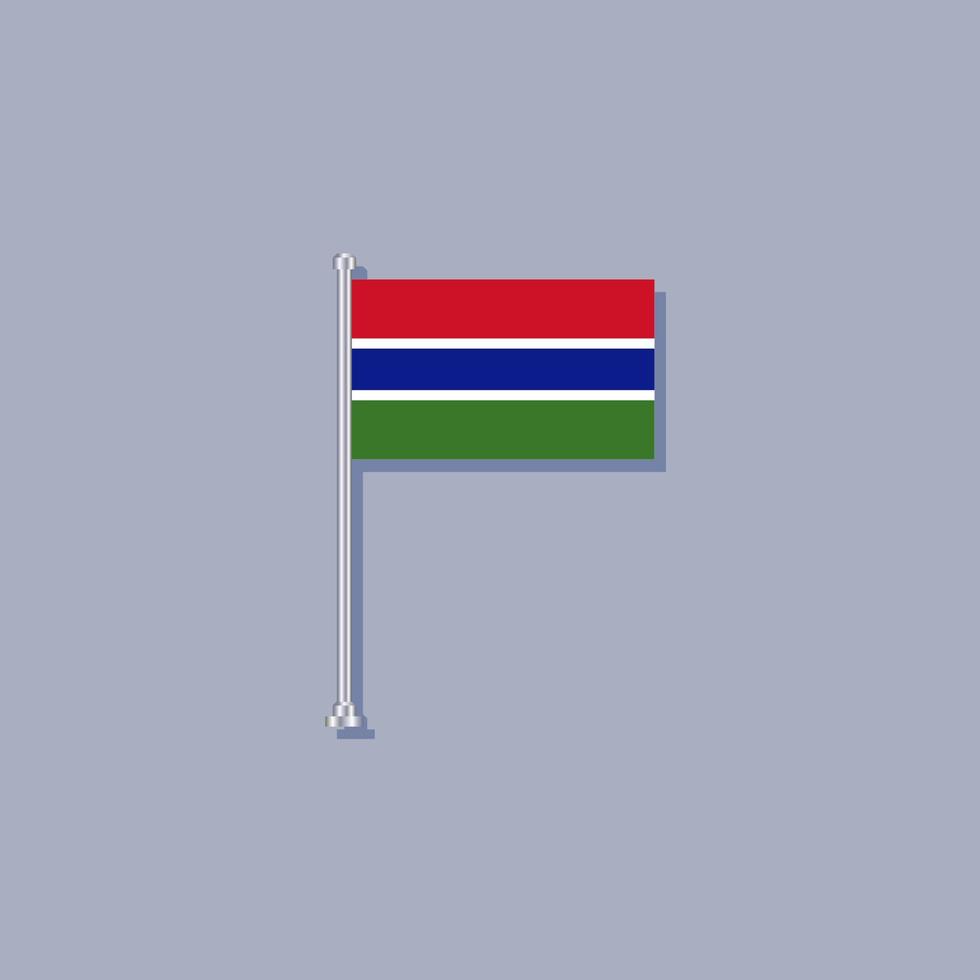 ilustración de la plantilla de la bandera de gambia vector